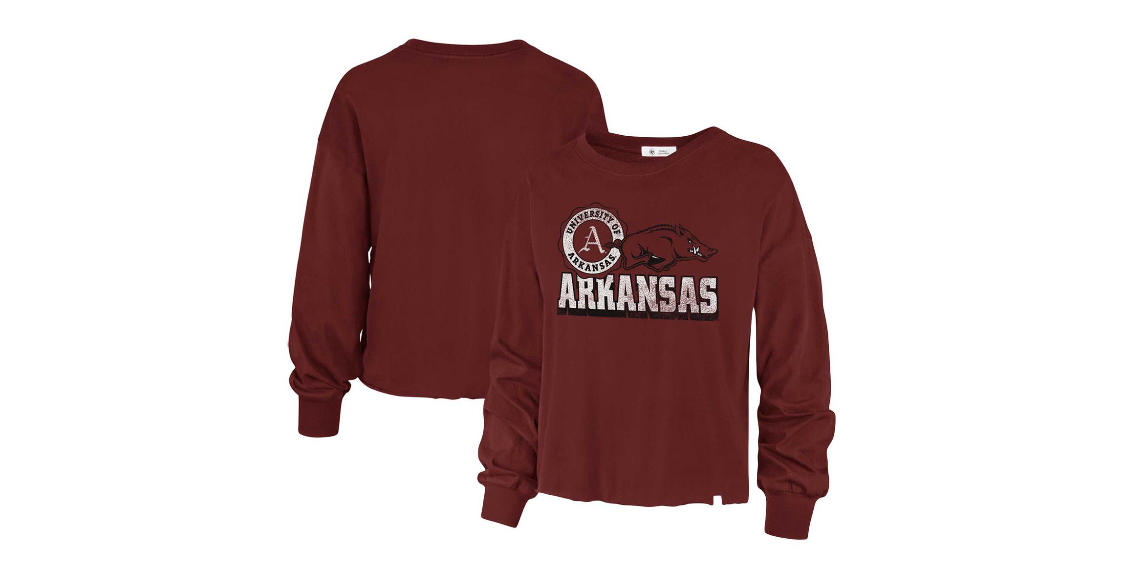 NCAA Arkansas Razorbacks Bottom Line Parkway Long Sleeve High Waist T-Shirt