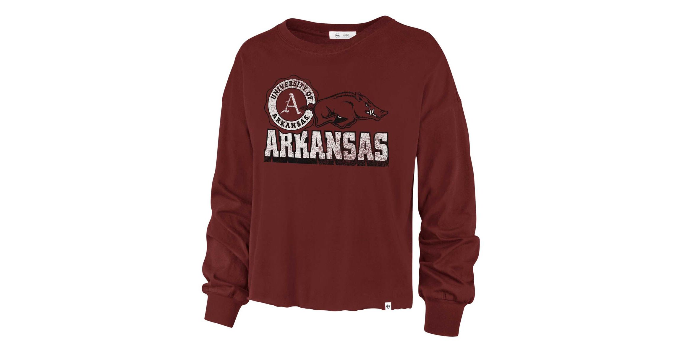 NCAA Arkansas Razorbacks Bottom Line Parkway Long Sleeve High Waist T-Shirt