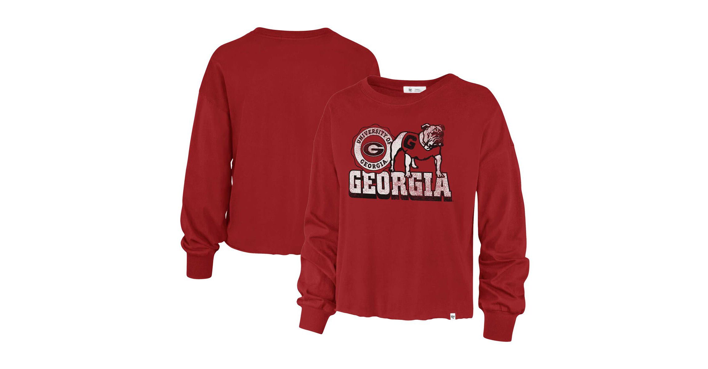 NCAA Georgia Bulldogs Bottom Line Parkway Long Sleeve High Waist T-Shirt
