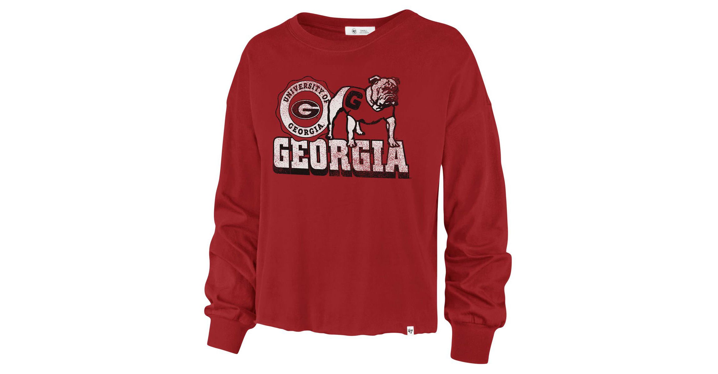 NCAA Georgia Bulldogs Bottom Line Parkway Long Sleeve High Waist T-Shirt