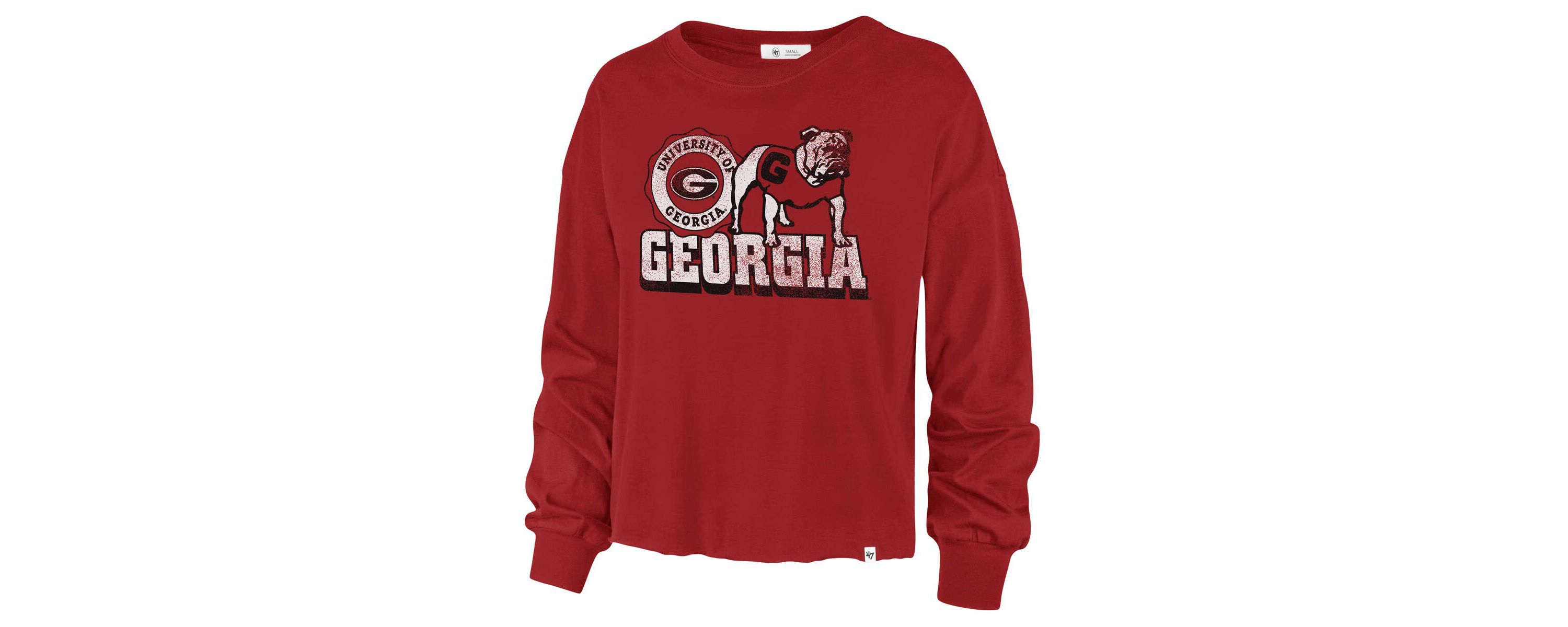 NCAA Georgia Bulldogs Bottom Line Parkway Long Sleeve High Waist T-Shirt