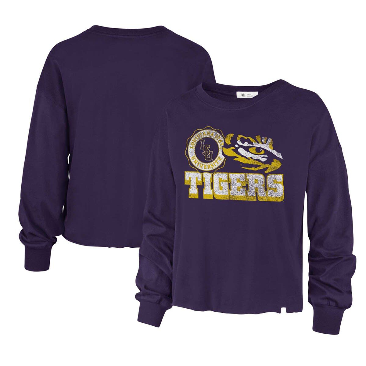 NCAA LSU Tigers Bottom Line Parkway Long Sleeve High Waist T-Shirt