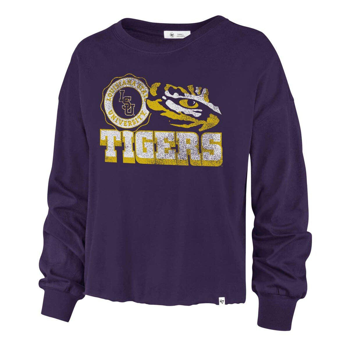 NCAA LSU Tigers Bottom Line Parkway Long Sleeve High Waist T-Shirt