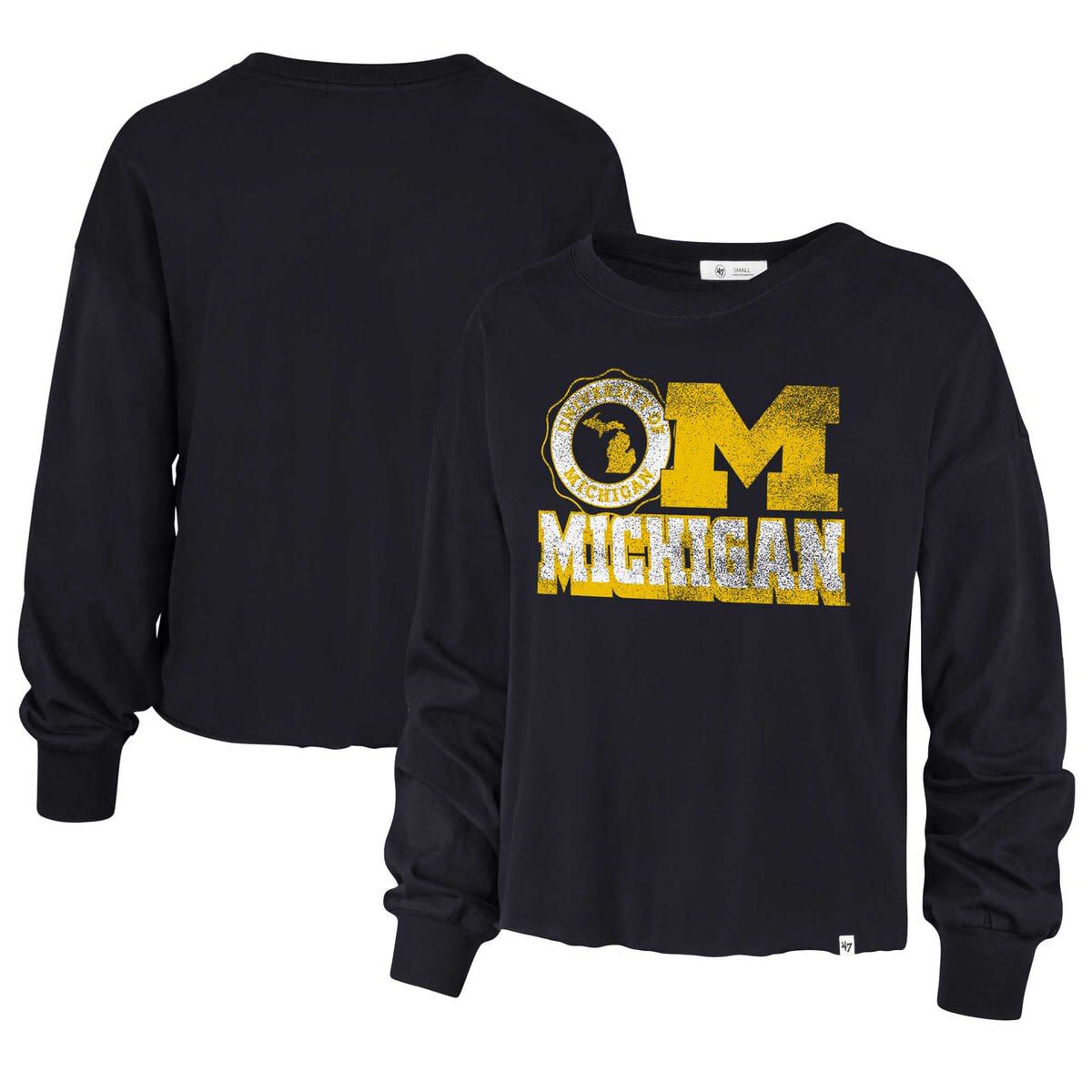 NCAA Michigan Wolverines Bottom Line Parkway Long Sleeve High Waist T-Shirt