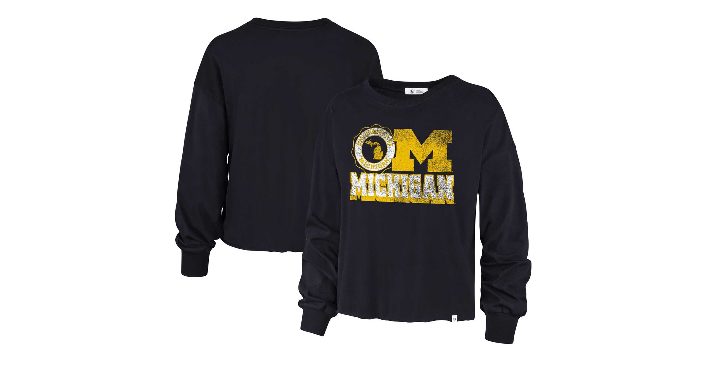 NCAA Michigan Wolverines Bottom Line Parkway Long Sleeve High Waist T-Shirt