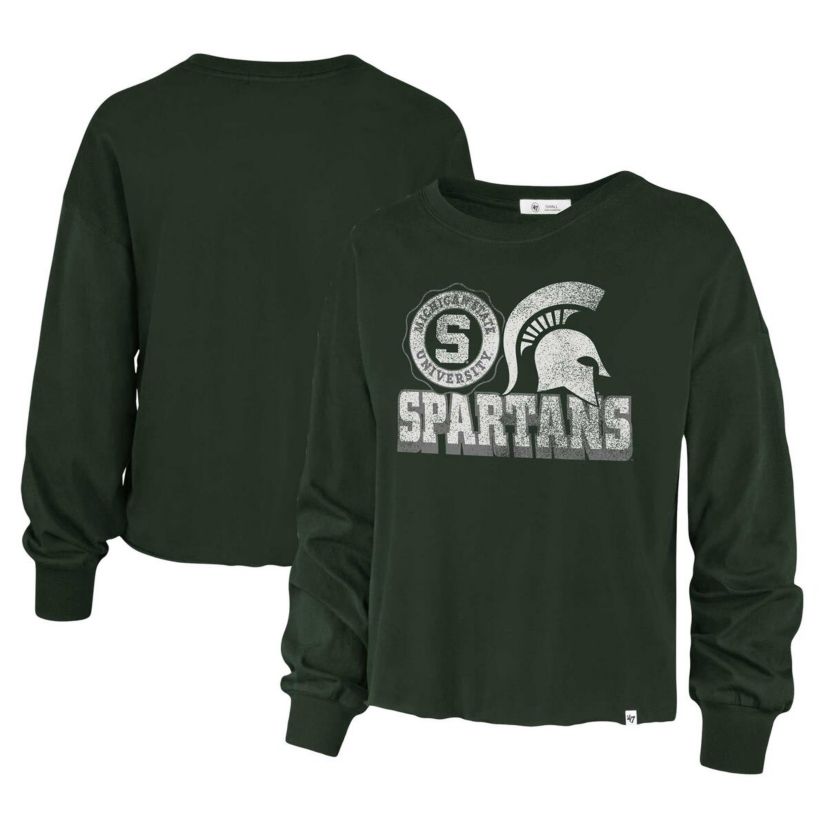 NCAA Michigan State Spartans Bottom Line Parkway Long Sleeve High Waist T-Shirt
