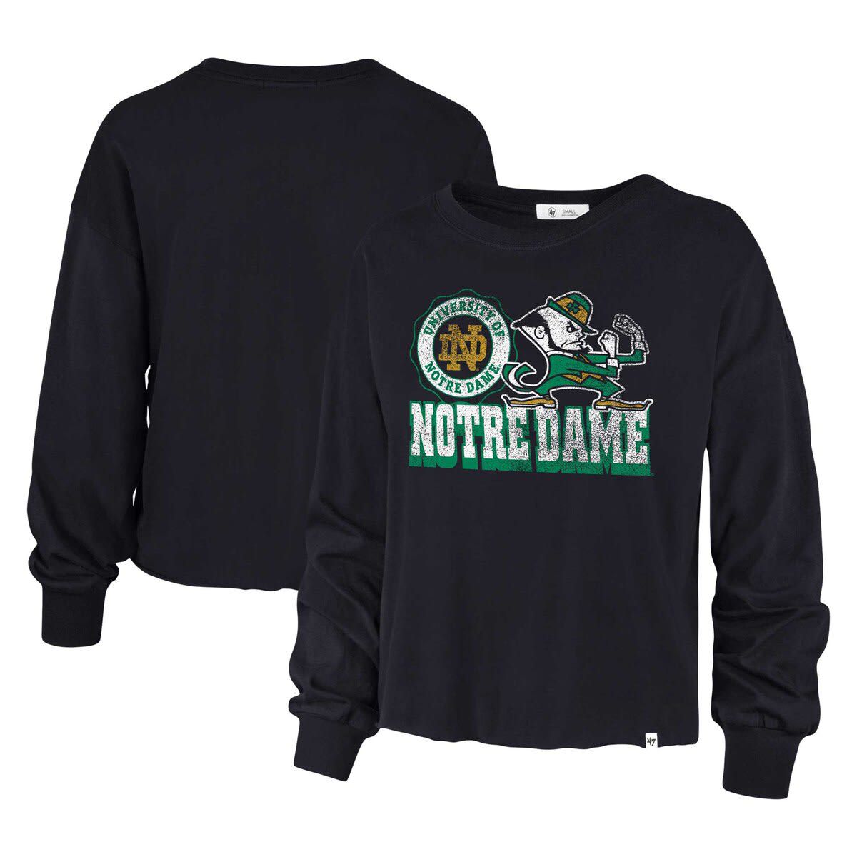 NCAA Notre Dame Fighting Irish Bottom Line Parkway Long Sleeve High Waist T-Shirt