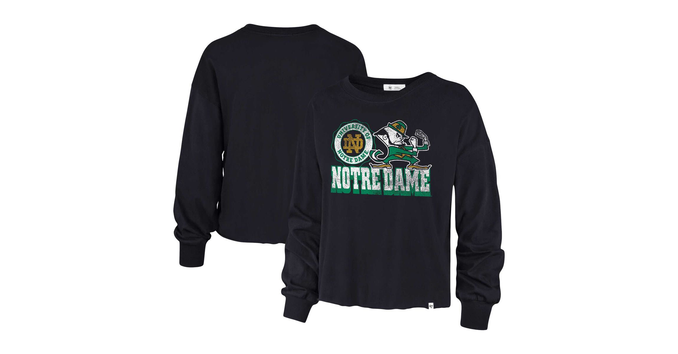 NCAA Notre Dame Fighting Irish Bottom Line Parkway Long Sleeve High Waist T-Shirt