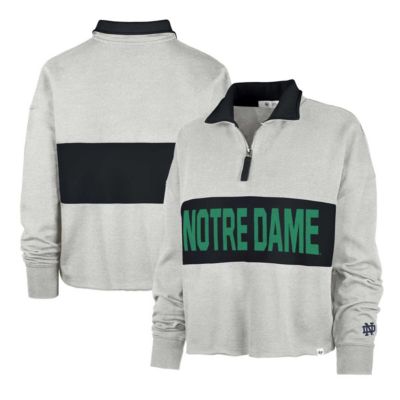 NCAA Notre Dame Fighting Irish Remi Cropped Quarter-Zip Sweatshirt