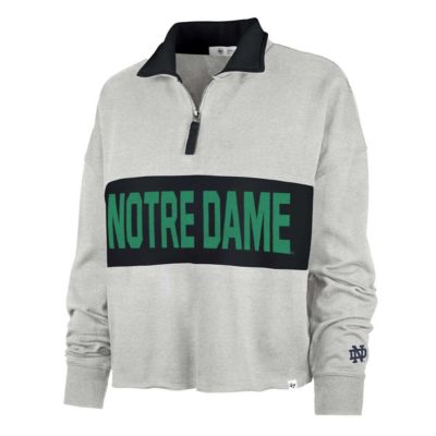 NCAA Notre Dame Fighting Irish Remi Cropped Quarter-Zip Sweatshirt