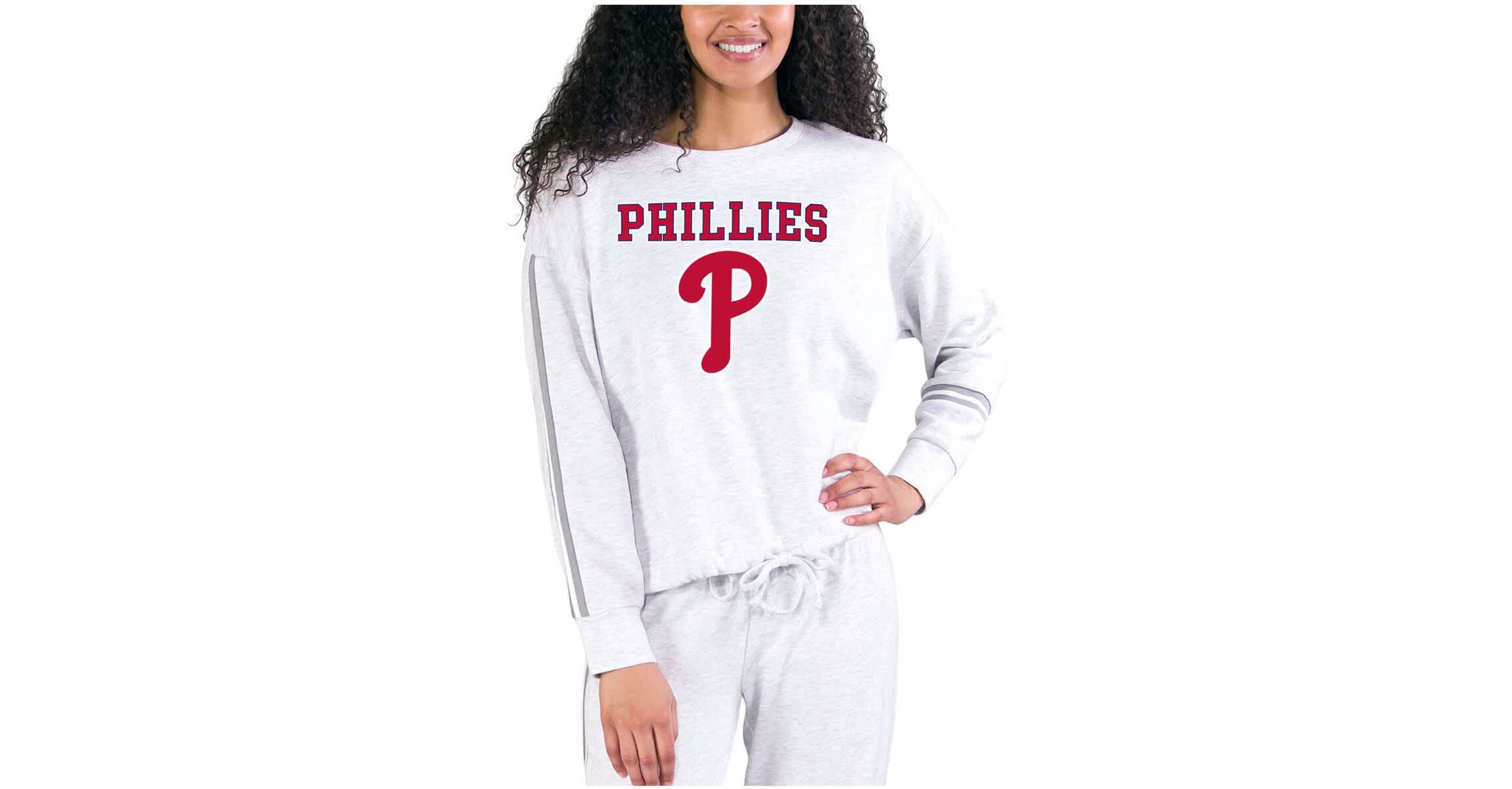 MLB Philadelphia Phillies Pendant French Terry Long Sleeve Top