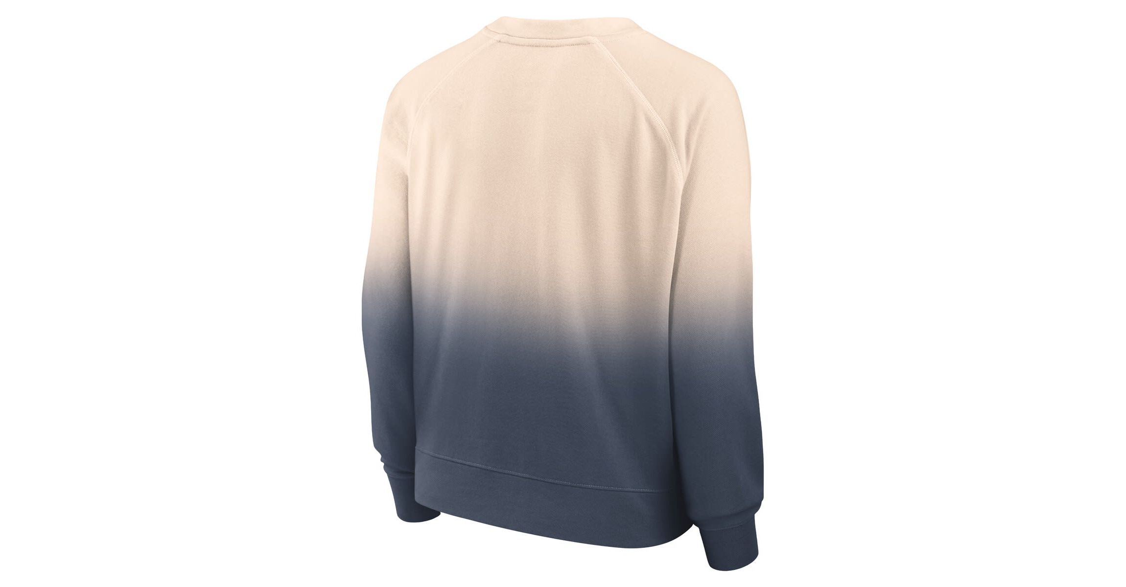 MLB Fanatics Tan/Navy Atlanta Braves Luxe Lounge Arch Raglan Pullover Sweatshirt
