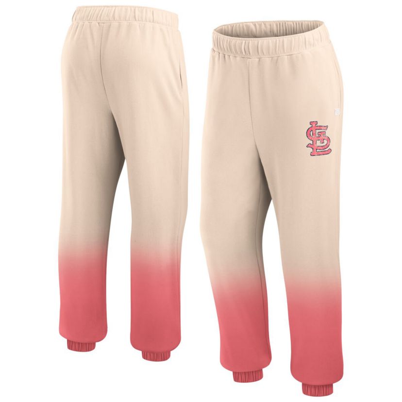 MLB Fanatics Tan/Red St. Louis Cardinals Luxe Ombre Lounge Pants