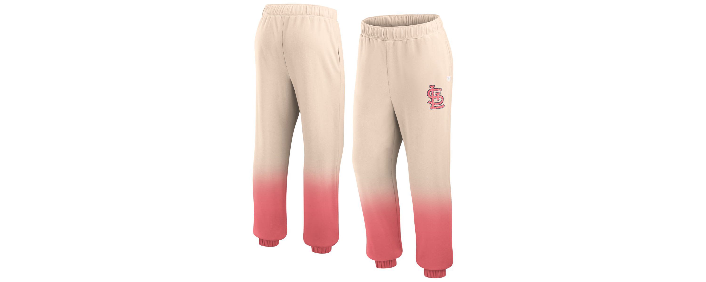MLB Fanatics Tan/Red St. Louis Cardinals Luxe Ombre Lounge Pants