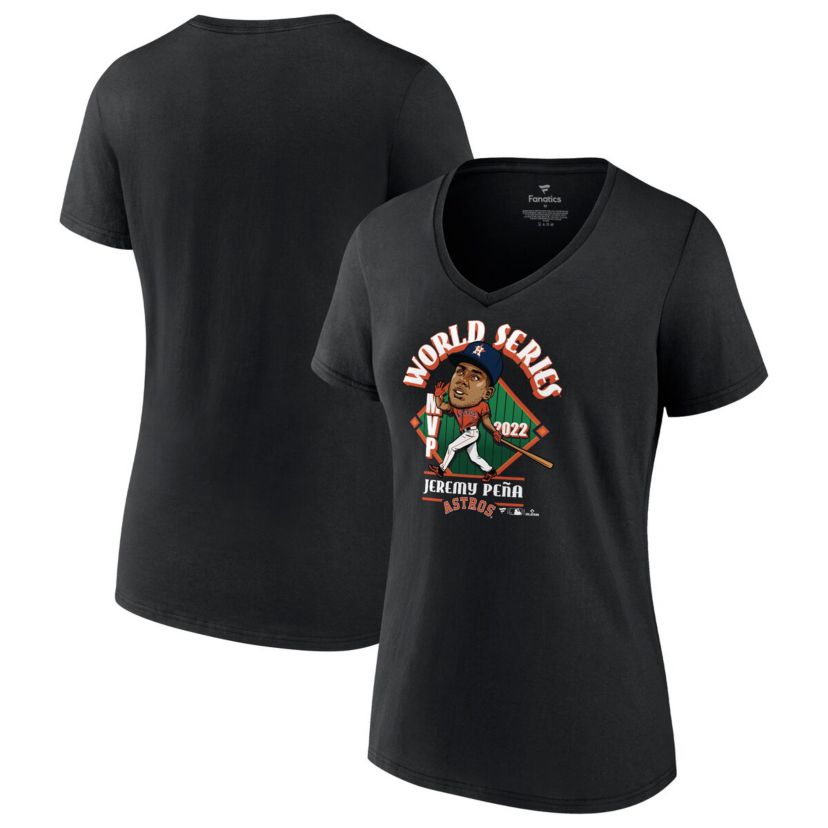 MLB Fanatics Jeremy Peña Houston Astros 2022 World Series s MVP Plus Size Name & Number T-Shirt