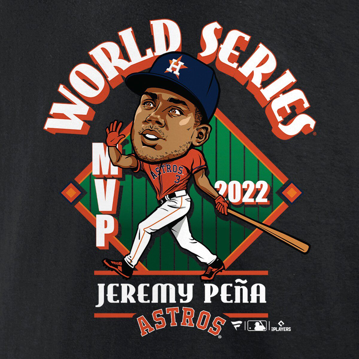 MLB Fanatics Jeremy Peña Houston Astros 2022 World Series s MVP Plus Size Name & Number T-Shirt