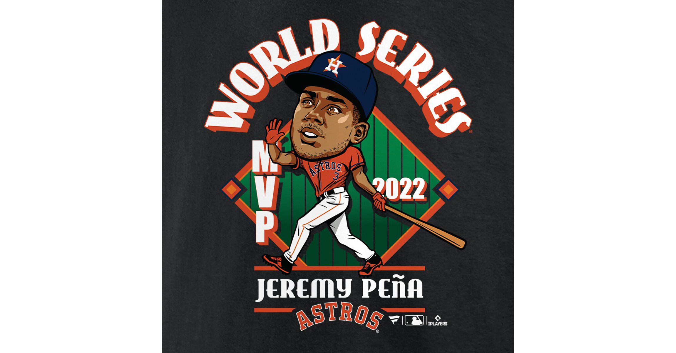 MLB Fanatics Jeremy Peña Houston Astros 2022 World Series s MVP Plus Size Name & Number T-Shirt