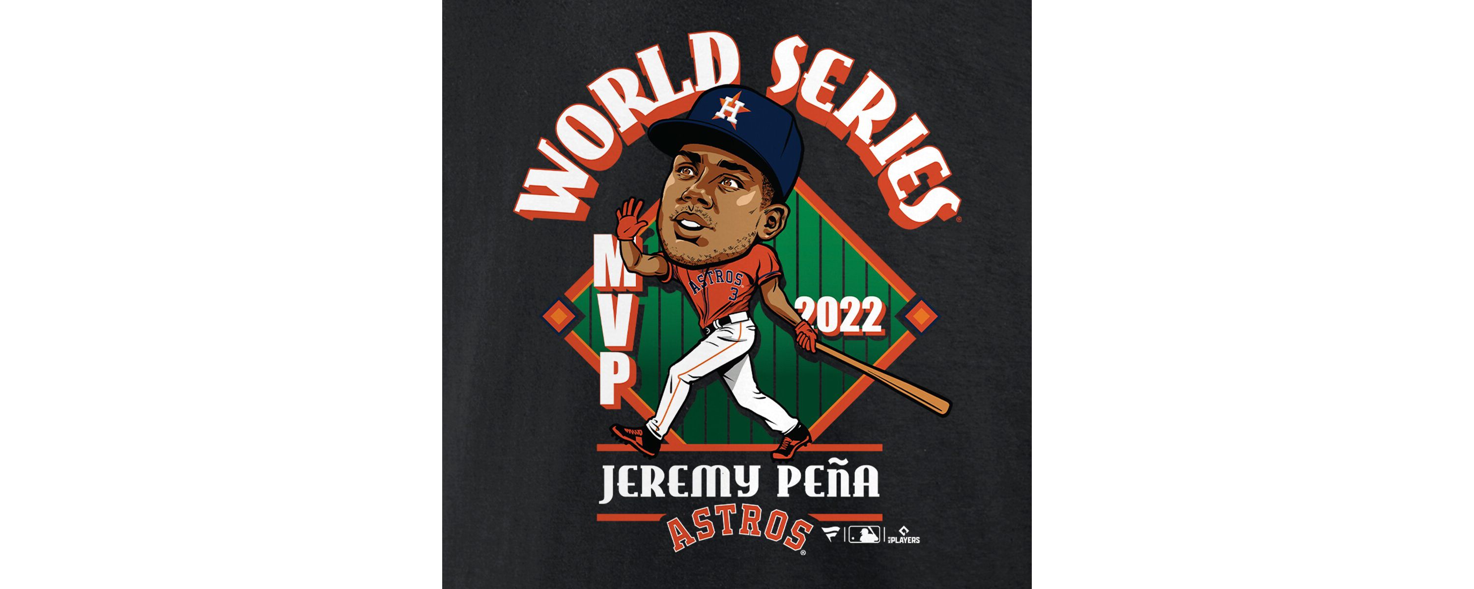 MLB Fanatics Jeremy Peña Houston Astros 2022 World Series s MVP Plus Size Name & Number T-Shirt