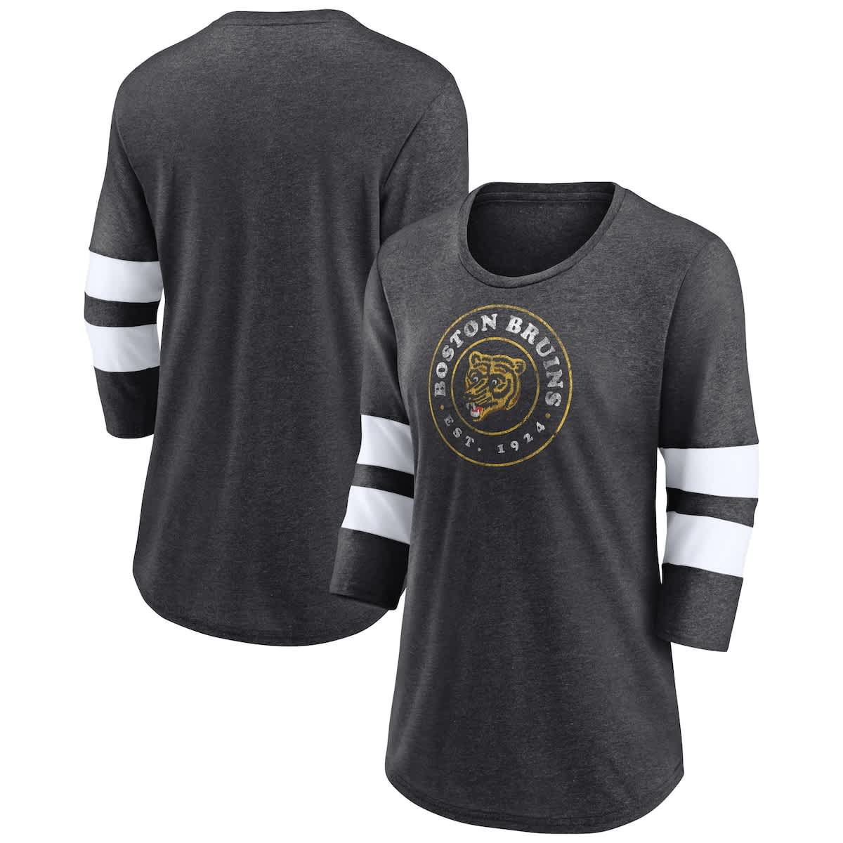 NHL Fanatics One Timer Tri-Blend Scoop Neck 3/4-Sleeve T-Shirt