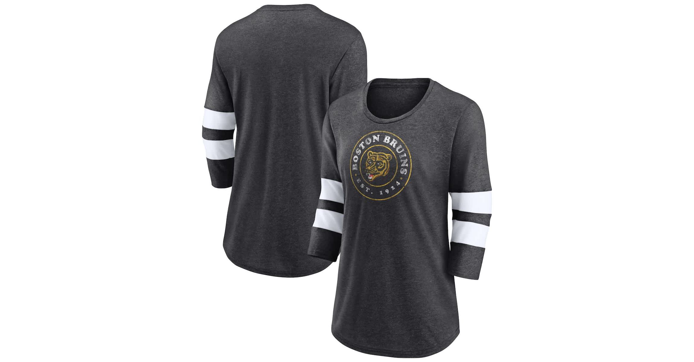NHL Fanatics One Timer Tri-Blend Scoop Neck 3/4-Sleeve T-Shirt