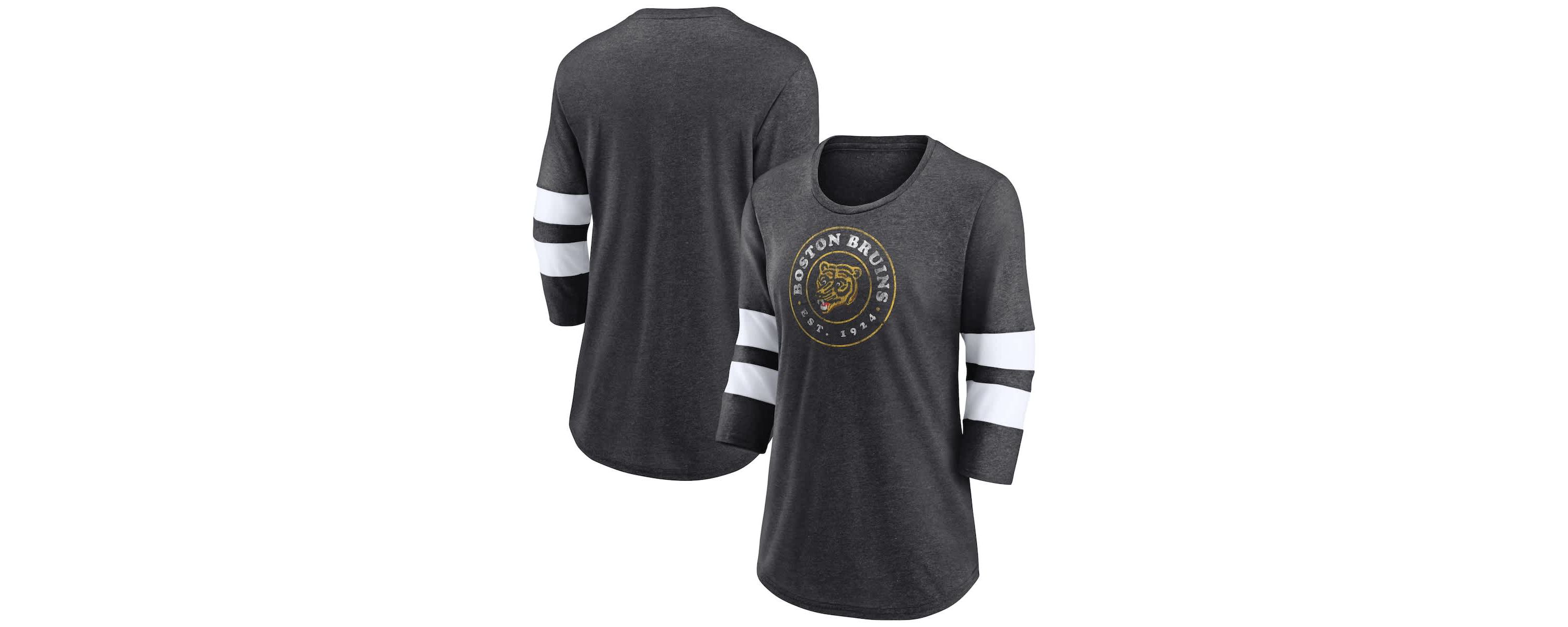 NHL Fanatics One Timer Tri-Blend Scoop Neck 3/4-Sleeve T-Shirt