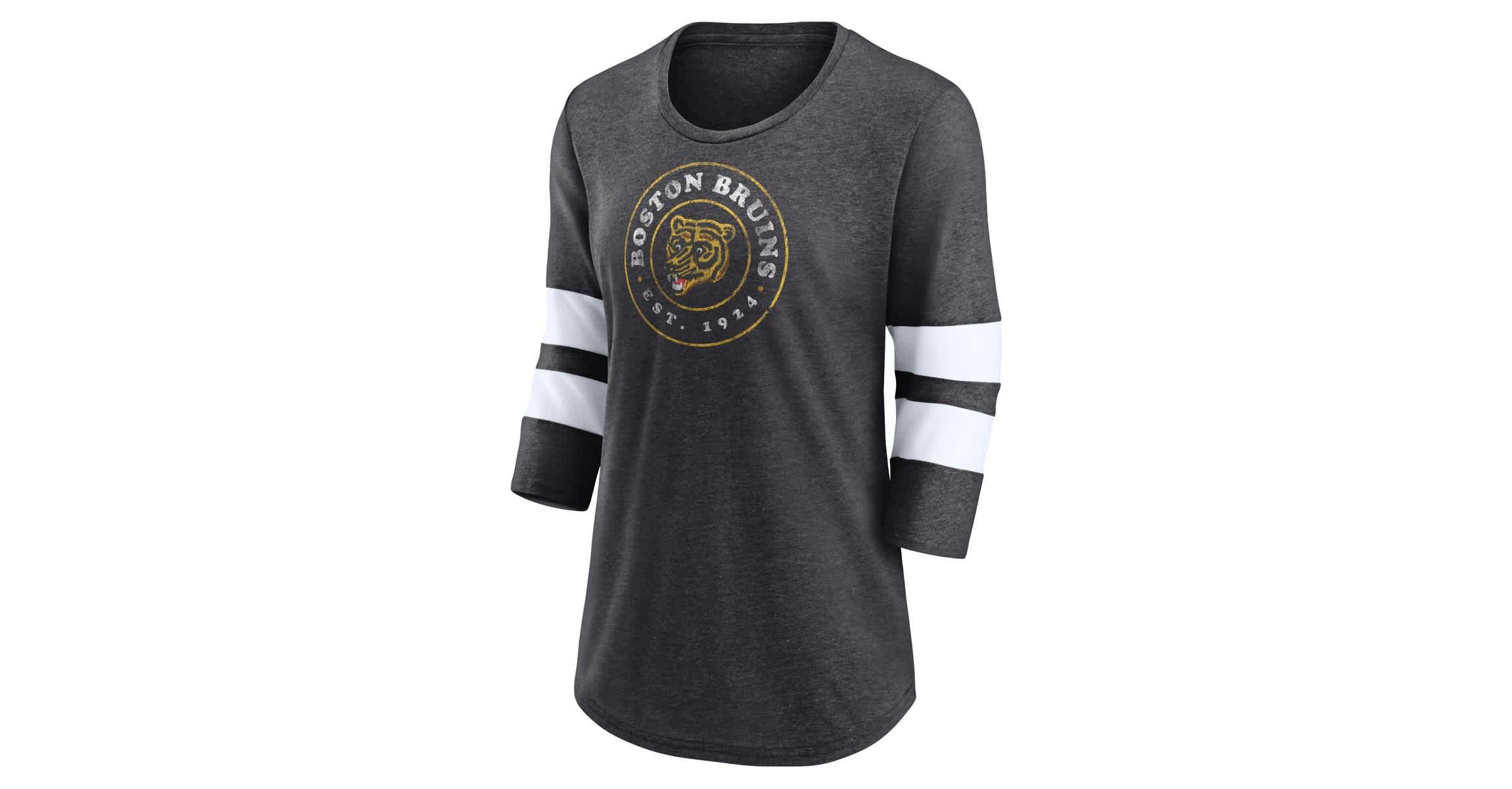 NHL Fanatics One Timer Tri-Blend Scoop Neck 3/4-Sleeve T-Shirt