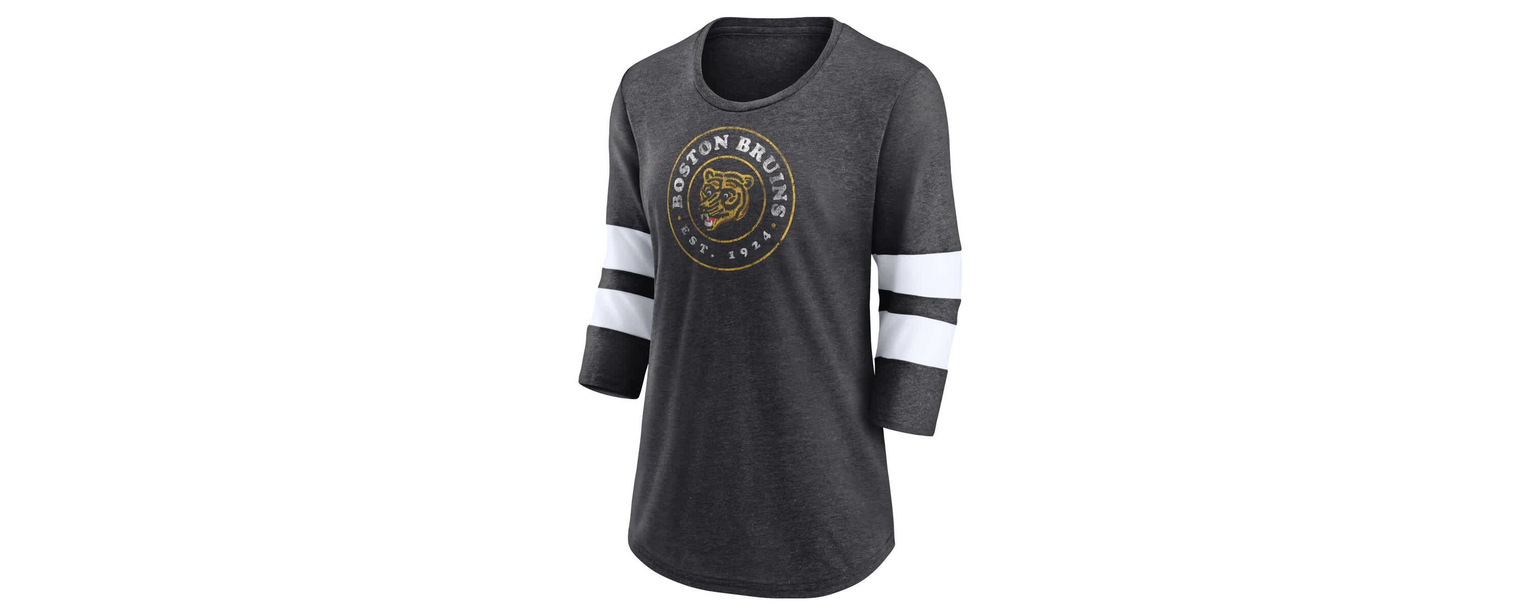 NHL Fanatics One Timer Tri-Blend Scoop Neck 3/4-Sleeve T-Shirt