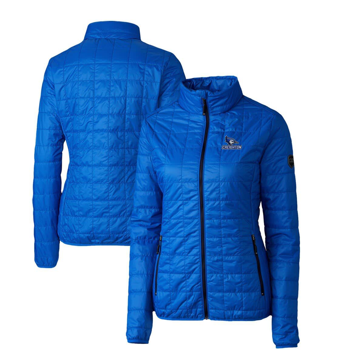 Creighton University Bluejays NCAA Creighton Bluejays Rainier Eco Insulated Puffer Full-Zip Jacket