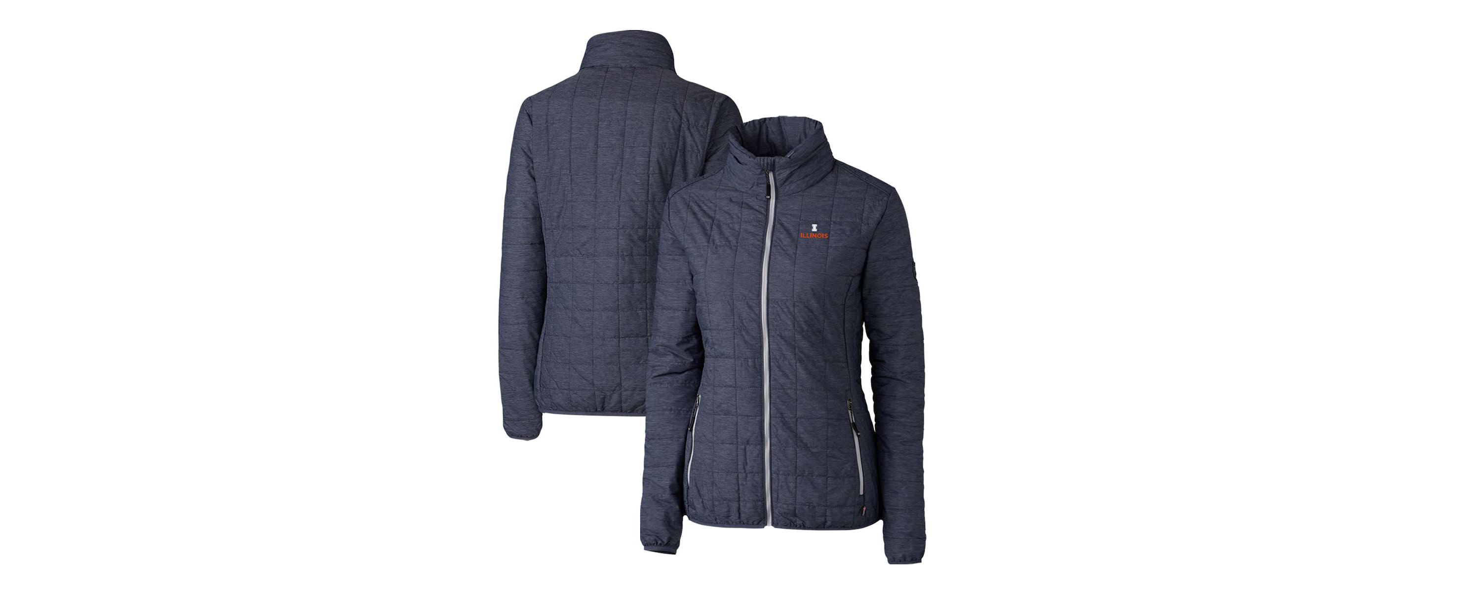 NCAA Heather Illinois Fighting Illini Rainier Eco Insulated Puffer Full-Zip Jacket
