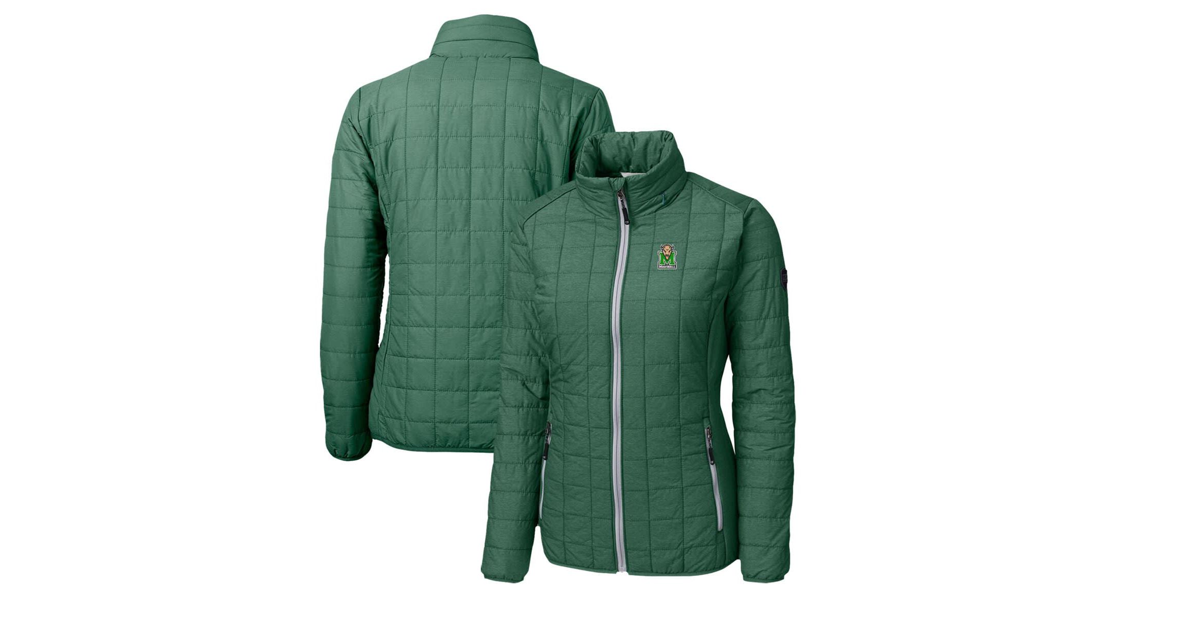 NCAA Heather Marshall Thundering Herd Rainier Eco Insulated Puffer Full-Zip Jacket