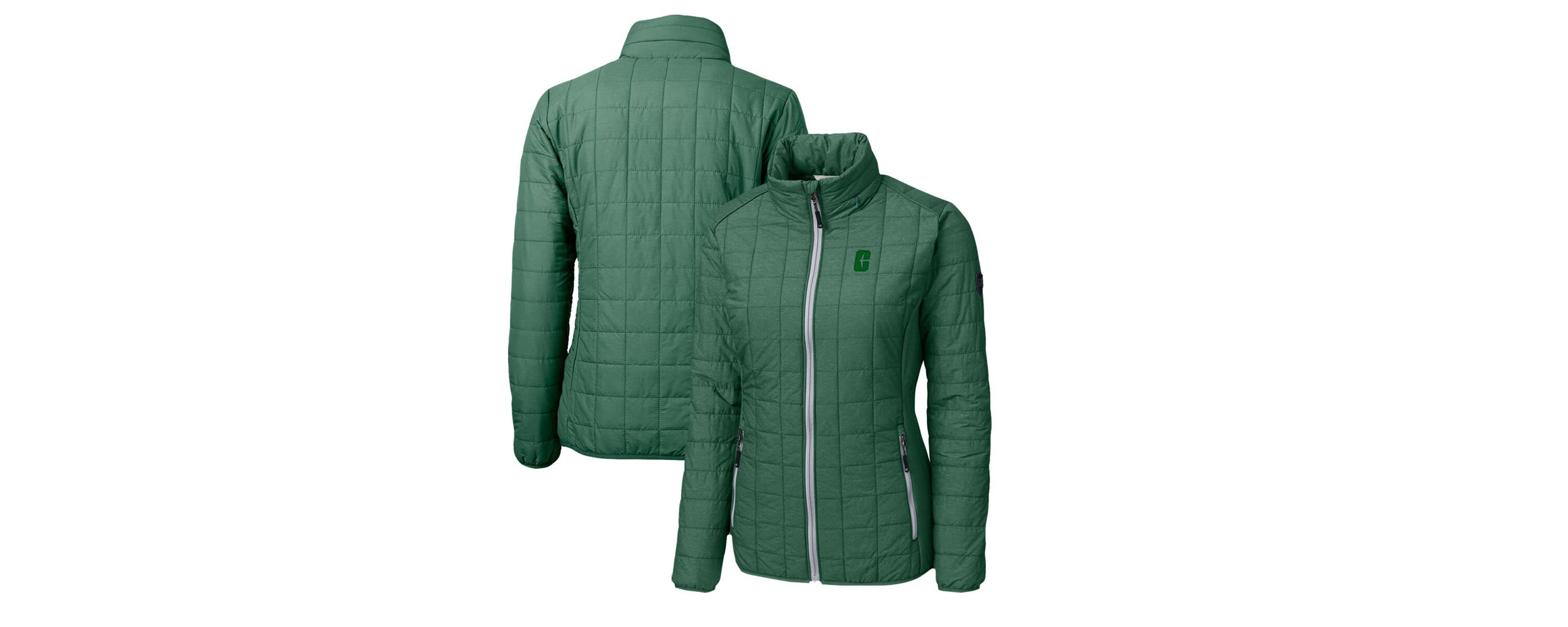 NCAA Heather Charlotte 49ers Rainier Eco Insulated Puffer Full-Zip Jacket