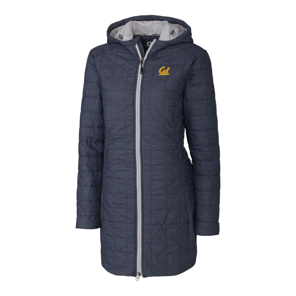 California Golden Bears NCAA Heather Cal Bears Rainier Primaloft Eco Hooded Long Coat