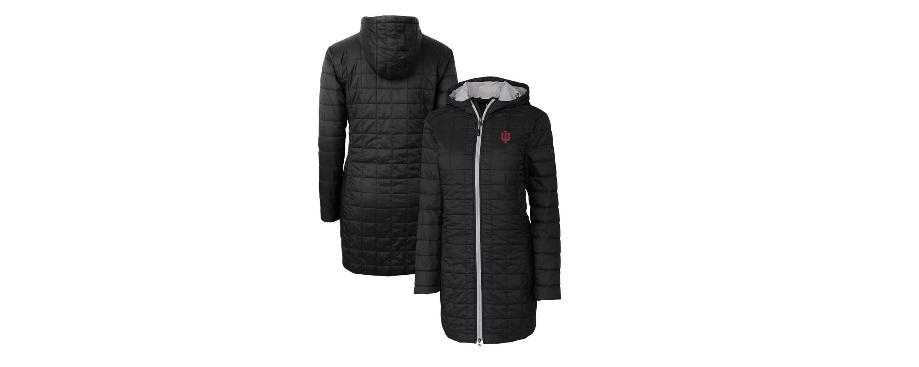 NCAA Indiana Hoosiers Rainier Primaloft Eco Hooded Long Coat