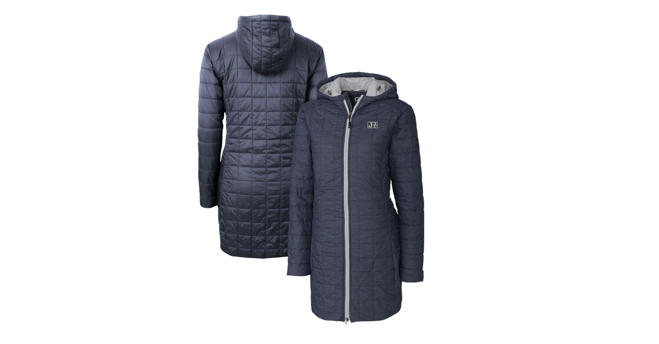 NCAA Heather Jackson State Tigers Rainier Primaloft Eco Hooded Long Coat