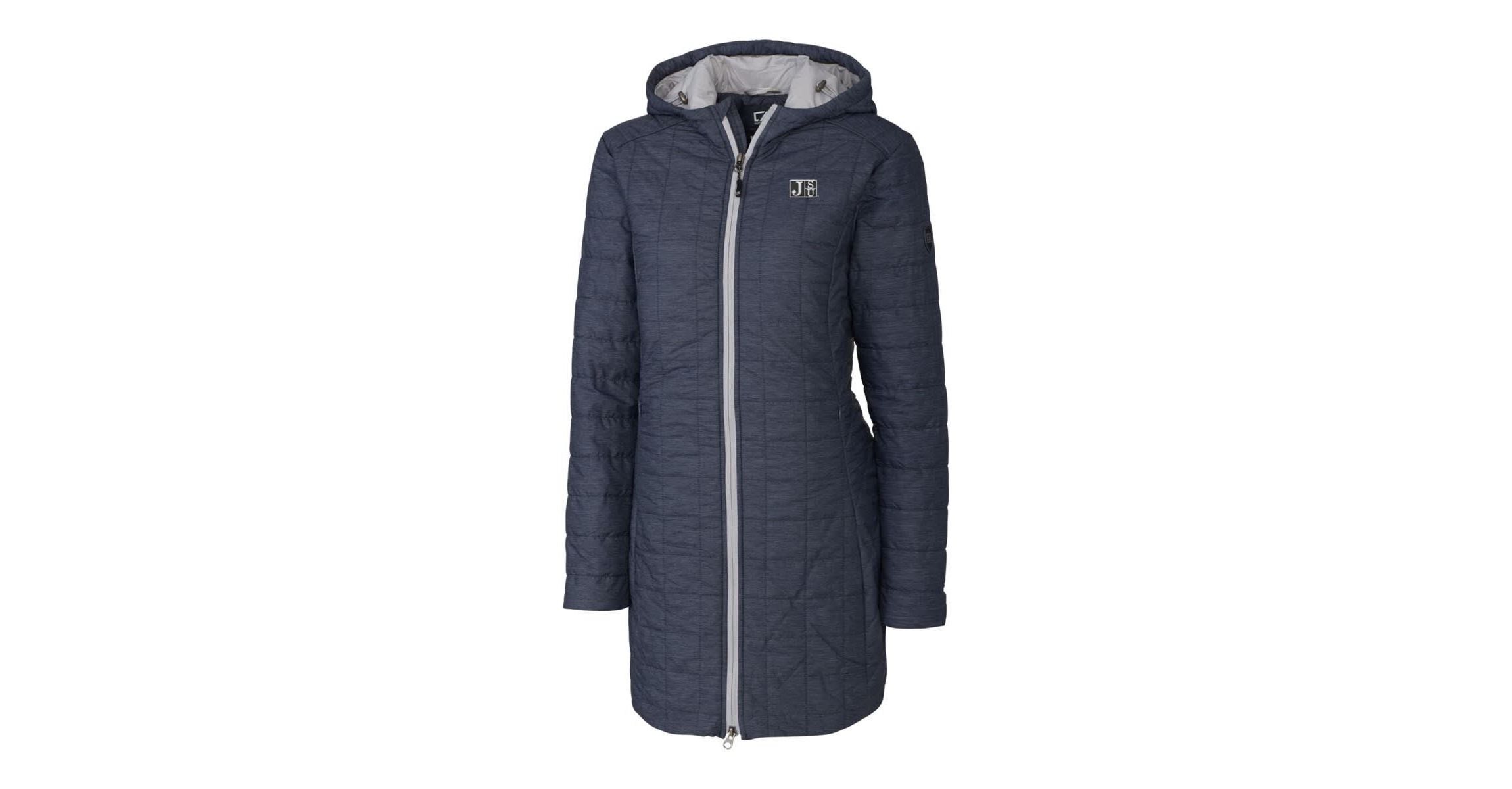 NCAA Heather Jackson State Tigers Rainier Primaloft Eco Hooded Long Coat