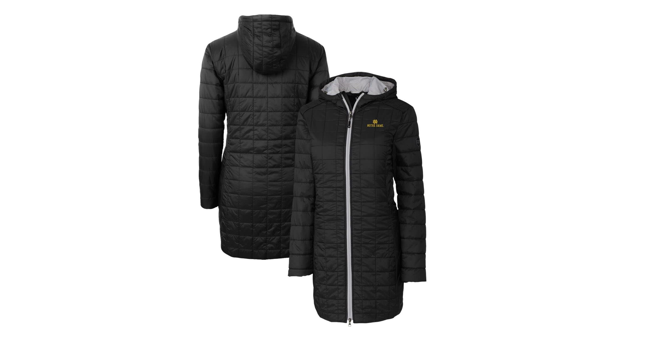 NCAA Notre Dame Fighting Irish Rainier Primaloft Eco Hooded Long Coat