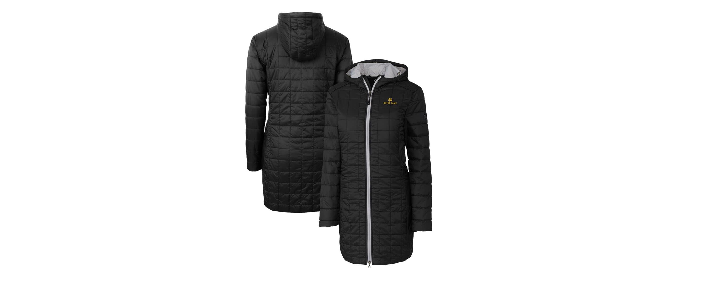 NCAA Notre Dame Fighting Irish Rainier Primaloft Eco Hooded Long Coat