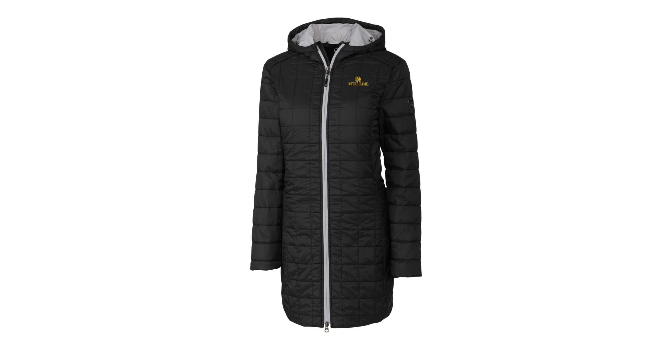 NCAA Notre Dame Fighting Irish Rainier Primaloft Eco Hooded Long Coat