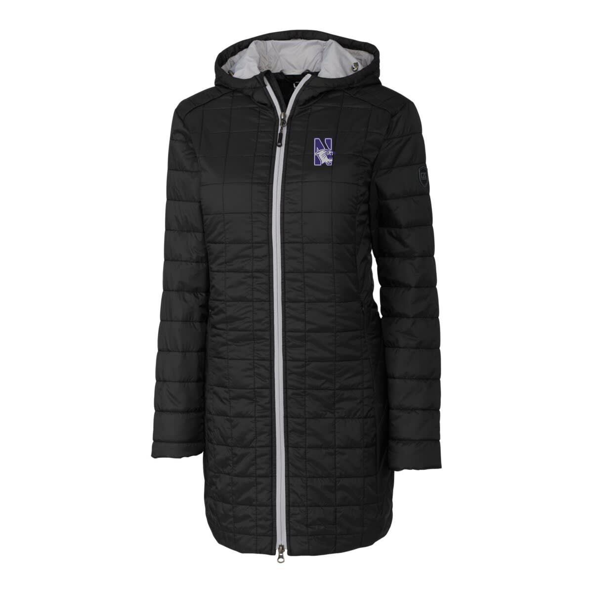 NCAA Northwestern Wildcats Rainier Primaloft Eco Hooded Long Coat
