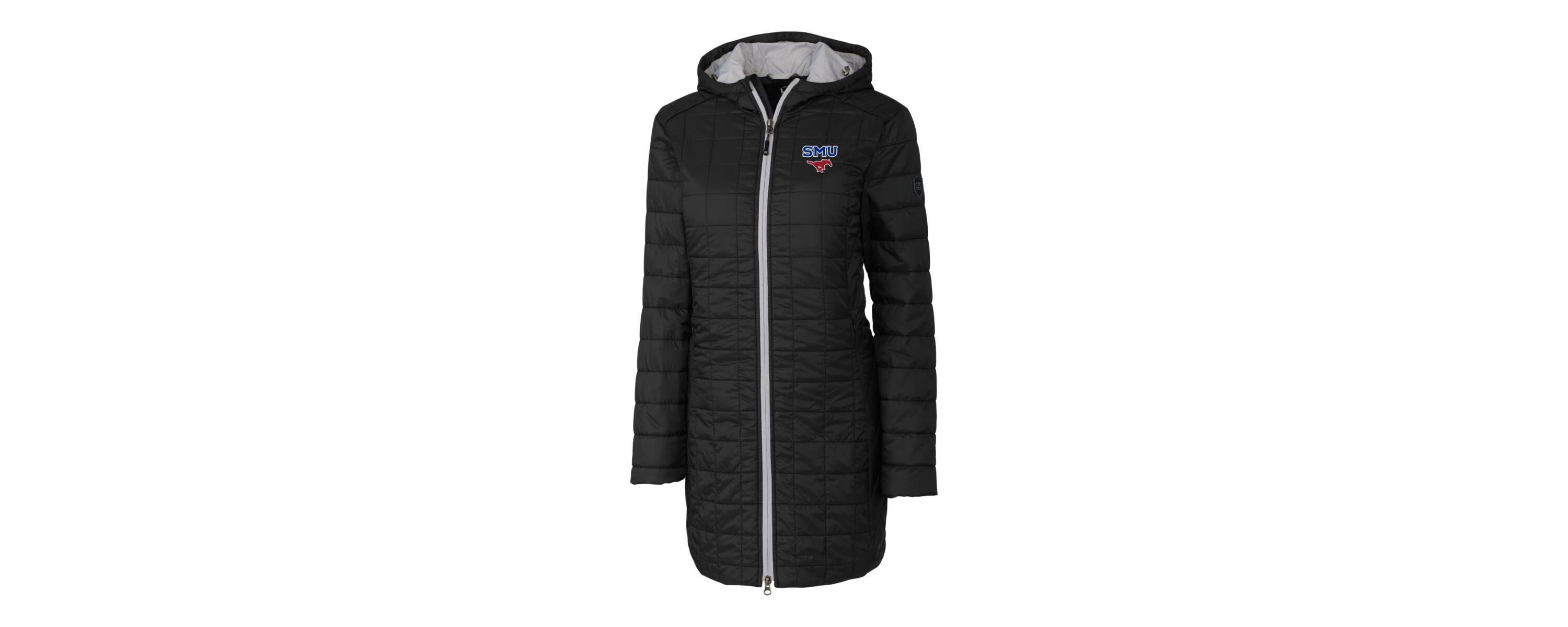 NCAA SMU Mustangs Rainier Primaloft Eco Hooded Long Coat