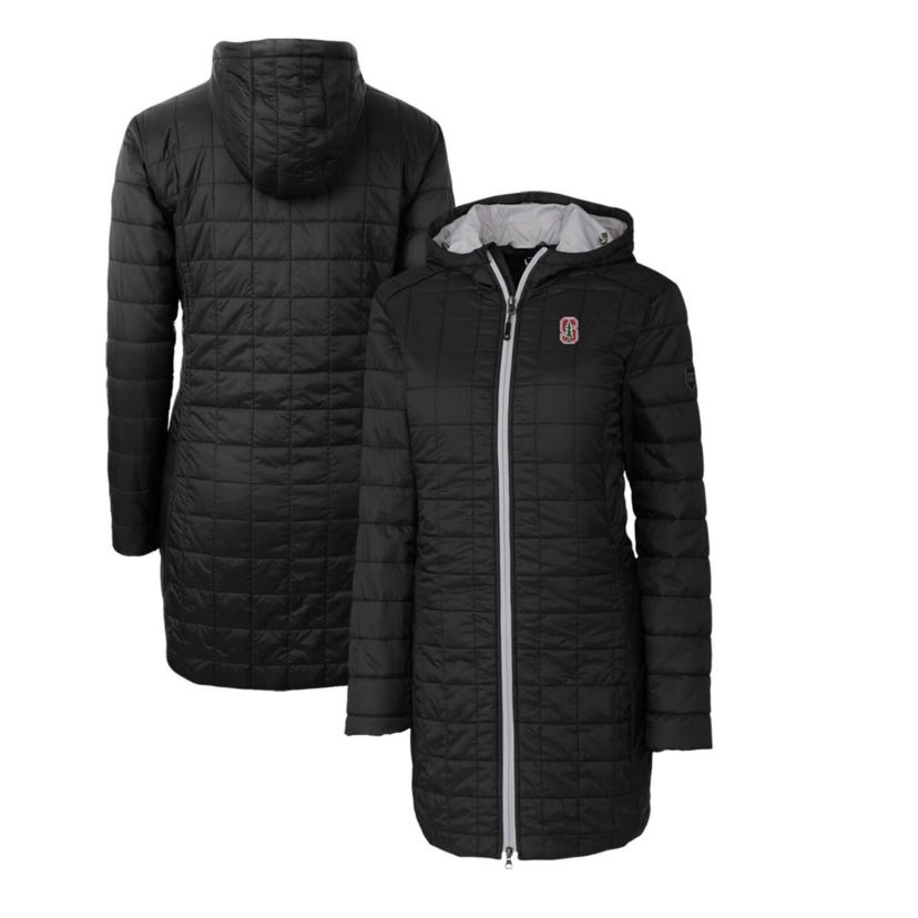 Stanford Cardinal NCAA Stanford Rainier Primaloft Eco Hooded Long Coat
