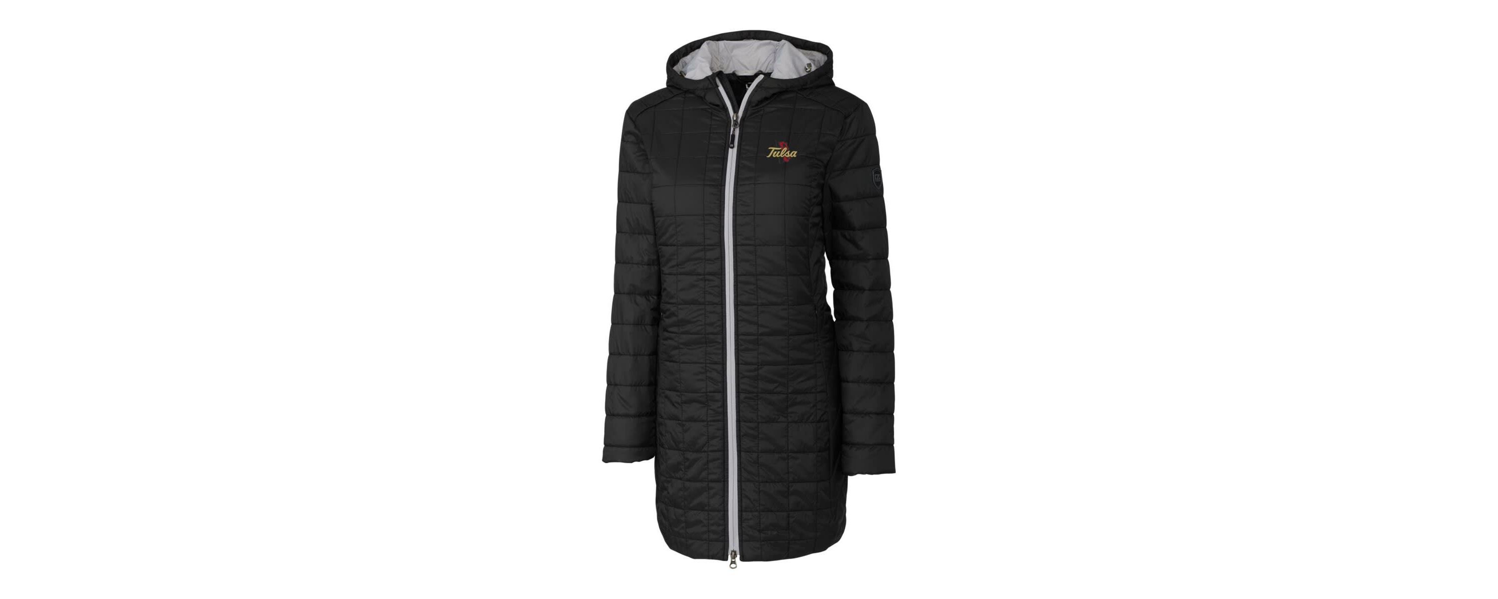 NCAA Tulsa Golden Hurricane Rainier Primaloft Eco Hooded Long Coat