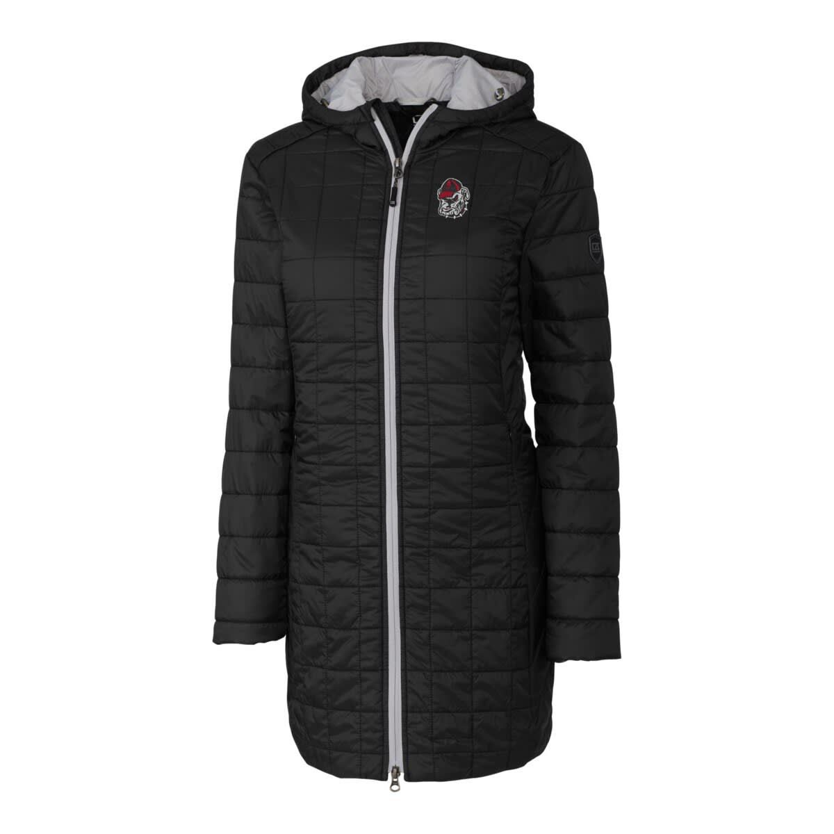 NCAA Georgia Bulldogs Rainier Primaloft Eco Hooded Long Coat