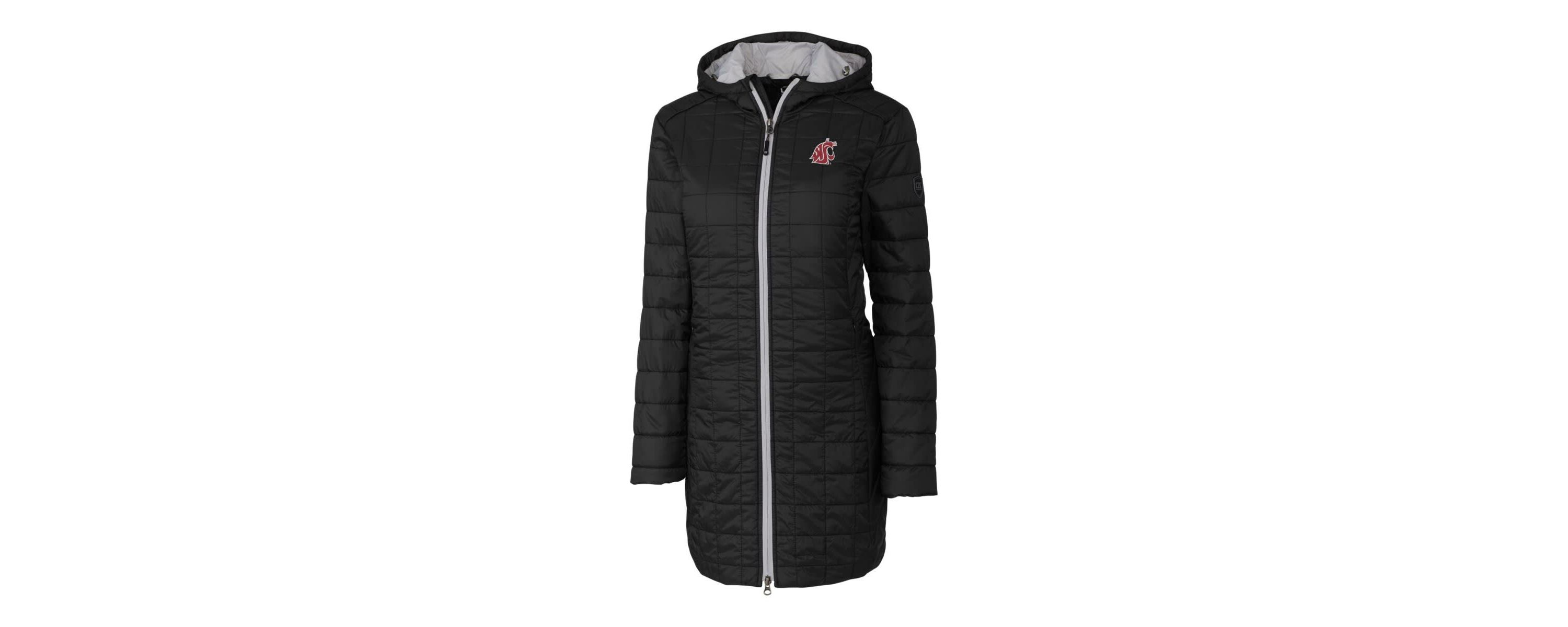 NCAA Washington State Cougars Rainier Primaloft Eco Hooded Long Coat