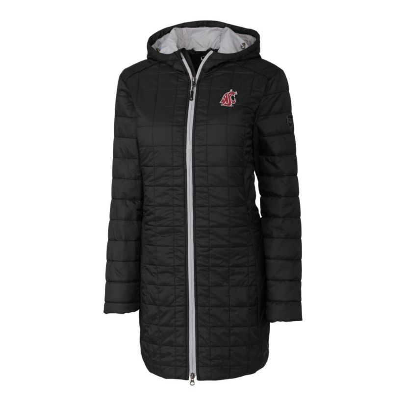 NCAA Washington State Cougars Rainier Primaloft Eco Hooded Long Coat