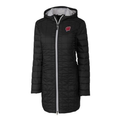 NCAA Wisconsin Badgers Rainier Primaloft Eco Hooded Long Coat