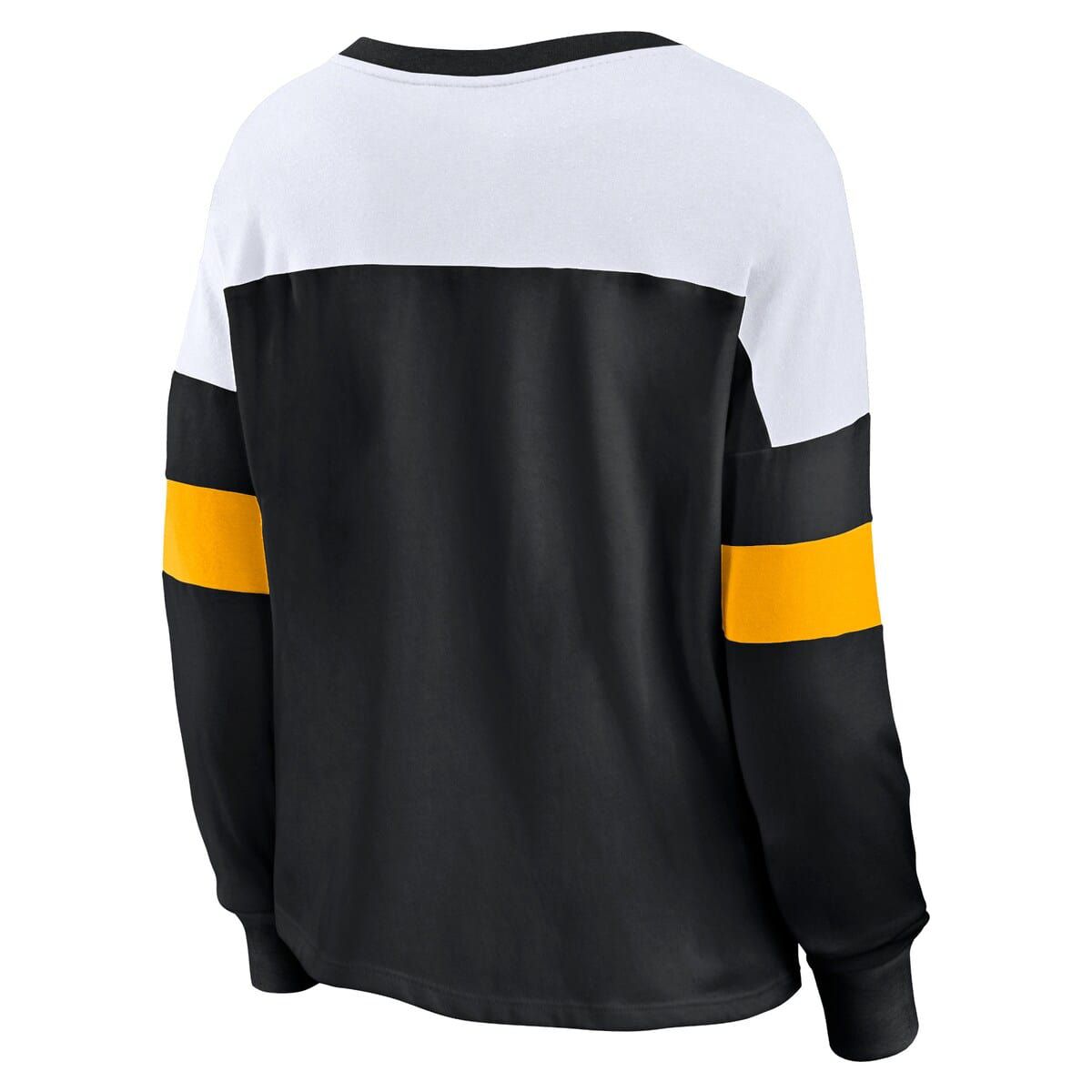 NHL Fanatics Pittsburgh Penguins Take the Shot Long Sleeve Lace-Up V-Neck T-Shirt