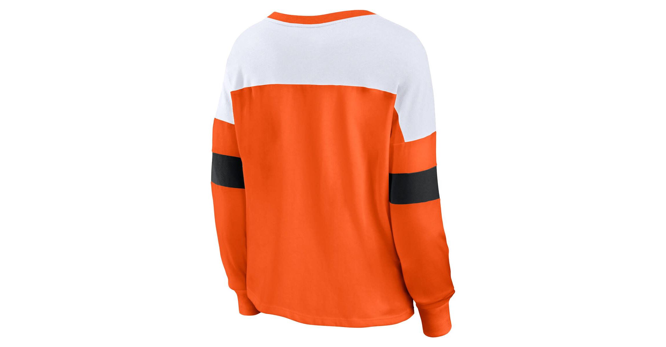 NHL Fanatics Philadelphia Flyers Take the Shot Long Sleeve Lace-Up V-Neck T-Shirt