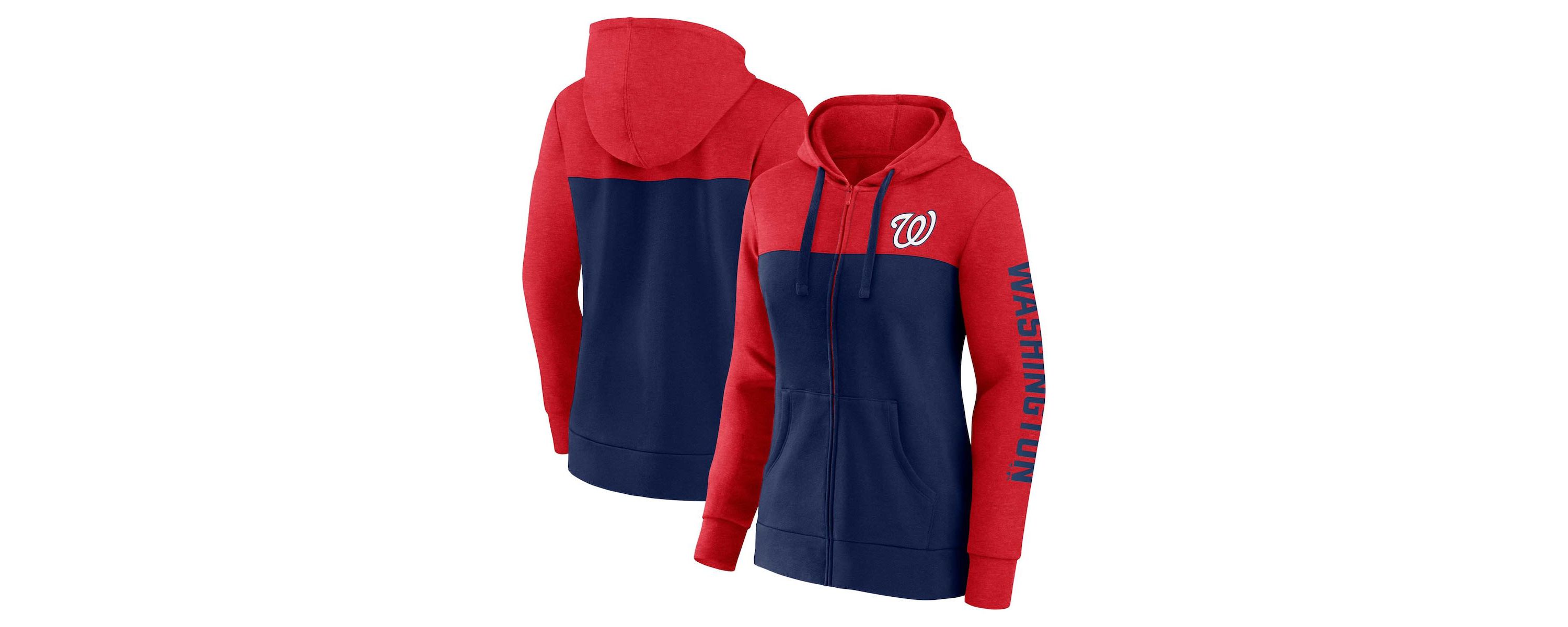 MLB Fanatics Washington Nationals City Ties Hoodie Full-Zip Sweatshirt