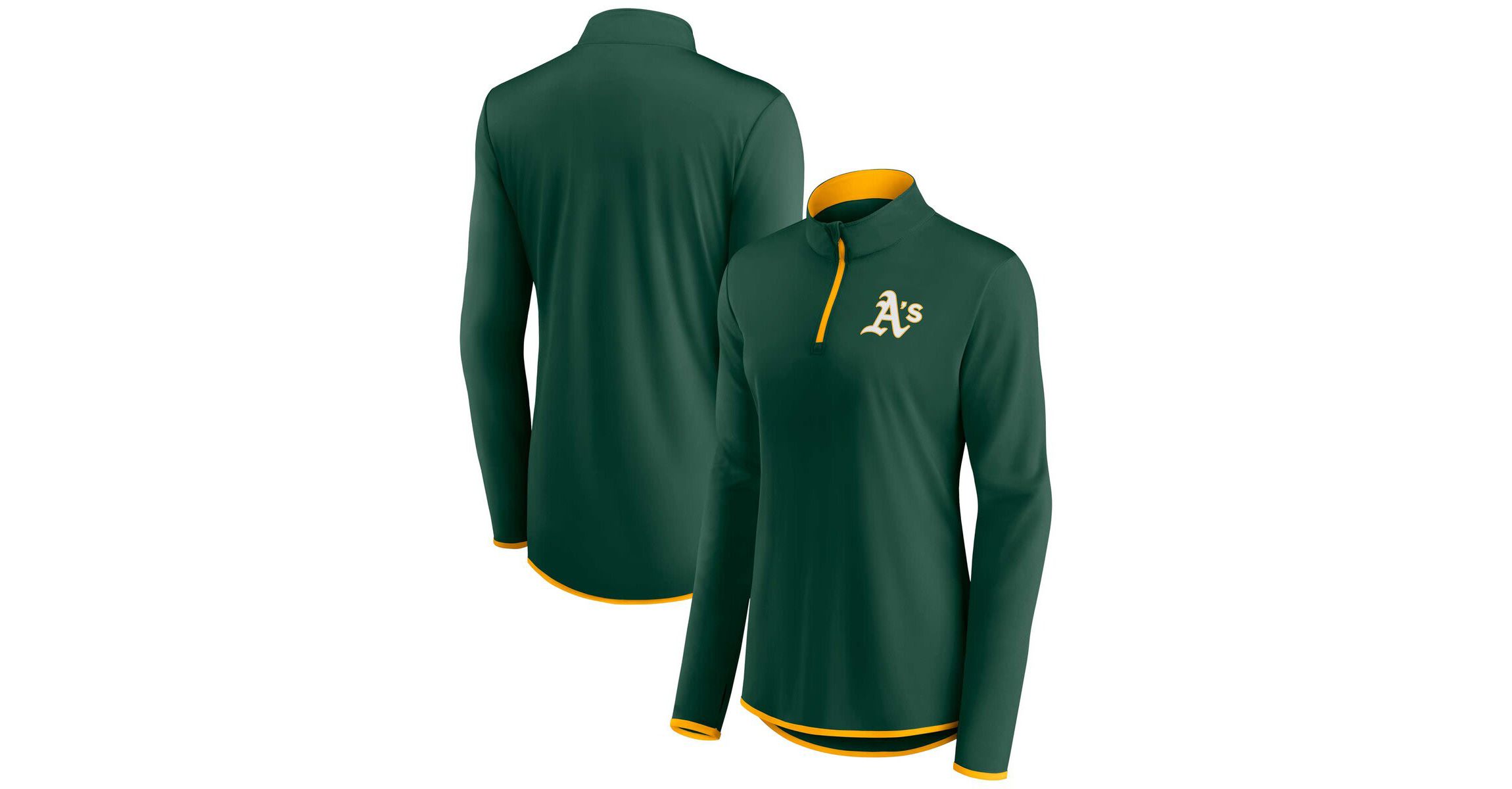 Oakland Athletics MLB Fanatics Athletics Corner Quarter-Zip Top